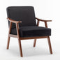 Mid Century Modern Accent Chair With Solid Wood Frame And Extra Thick Backrest