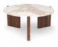Varenna - Marble Top And Acacia Wood Base Coffee Table - Cream