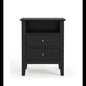 Fluted Nightstand With 2 Drawers