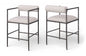 Axis - Linen Textured Beige Fabric Upholstered Counter Stool (Set of 2)