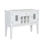Elizaveta - Server - Faux Crystal Diamonds & White High Gloss