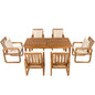 7 Piece Outdoor Patio Dining Set With Removable Cushions