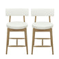 Mid Century Modern Counter Stools, Fabric Upholstered Chairs