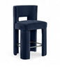 Zuno - Velvet Performance Fabric Upholstered Counter Stool (Set of 2)