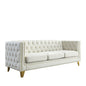 Upholstered Couch Sofa With Button Tufting For Living Room