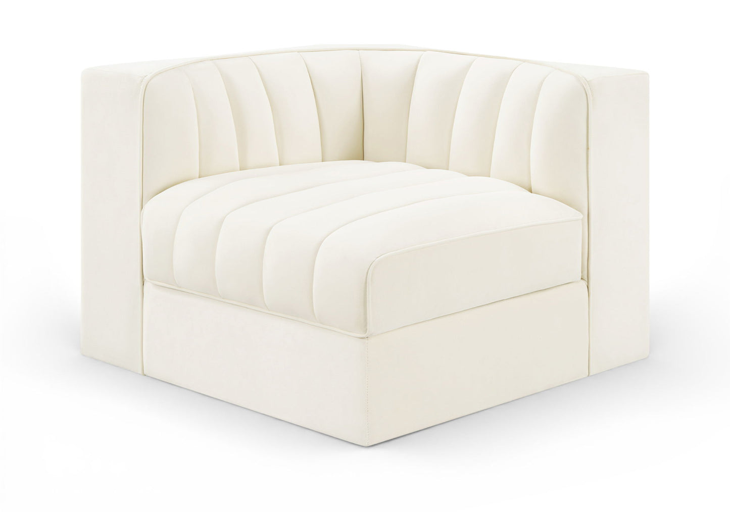 Rummi - Velvet Performance Fabric Upholstered Modular Corner Chair