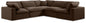 Comfy - 5 Piece Velvet Modular Corner Sectional