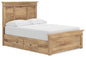 Makidern - Panel Storage Bed With 2 Under Bed Storage Units