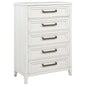 Inverness - 5 Drawer Bedroom Chest - White