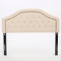 Queen & Full Size Headboard With Diamond Tufting And Nailhead Trim - Beige