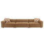 Modular Sofa Set With 2 Matching Toss Pillows - Chocolate