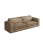 King Size Sleeper Pull Out Sofa Bed, 3 In 1 Convertible Chaise Lounge With 2 Pillows For Living Room - Camel