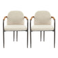 Modern Dining Chair Set With Durable Iron Frame And Comfortable Fabric Upholstery