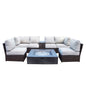 Contemporary Patio Seating Set With Fire Pit