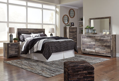 Derekson - Two Drawer Night Stand - Multi Gray
