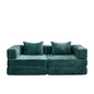 Convertible Floor Sofa Bed With Pillow Back Support Armrest