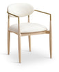 Riccio - Dining Arm Chair (Set of 2) - Natural And Gold Frame