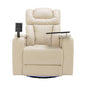 270 Degree Swivel Power Recliner With Tray Table, Phone Holder, Cup Holder, USB Port