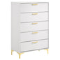 Karena - Rectangular 5 Drawer Chest - White