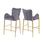 Fabric Counter Height Bar Stools (Set of 2)