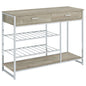 Ethel - 2 Drawer Home Bar Storage With Wine Rack - Oak