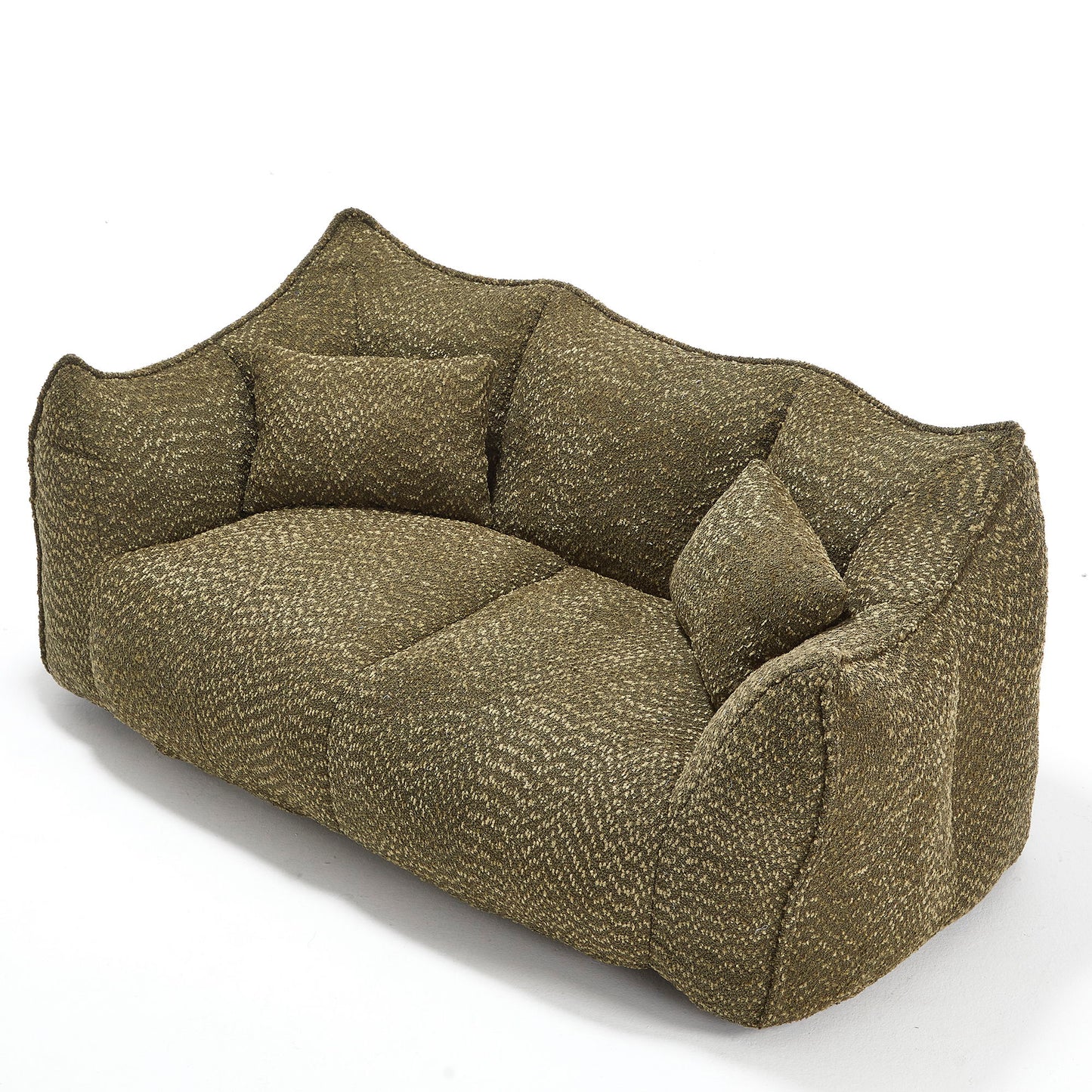 Comfortable Dual Beanbag Chair With High Resilience Foam Core For 2 People