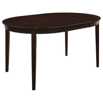 Gabriel - Oval 7 Piece Dining Set With Chairs - Cappuccino