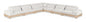 Turin - Chenille Fabric Upholstered Modular Sectional - White