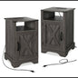 Farmhouse Nightstand, Charging Station & Storage