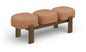 Woodcrest - Vegan Leather Upholstered Bench - Painted Brown Walnut Base