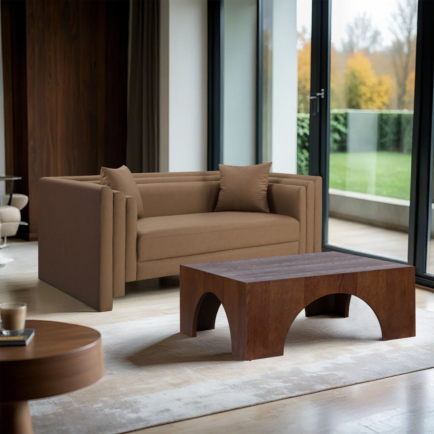 Everett - Vegan Leather Upholstered Loveseat