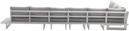 Maldives - 6 Piece Water Resistant Outdoor Patio Modular Sectional With White Base