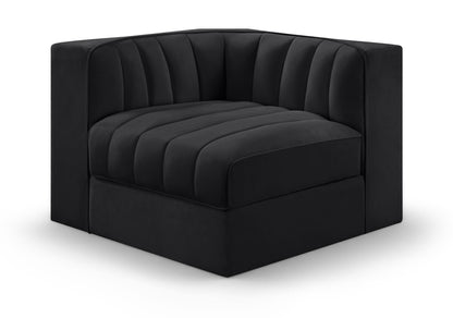 Rummi - Velvet Performance Fabric Upholstered Modular Corner Chair