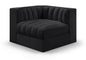 Rummi - Velvet Performance Fabric Upholstered Modular Corner Chair