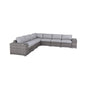 Minnesota - 9 Piece Sectional Sofa Set With Cushions - Gray Mix