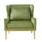 Elegant Curved Armrest Accent Armchair