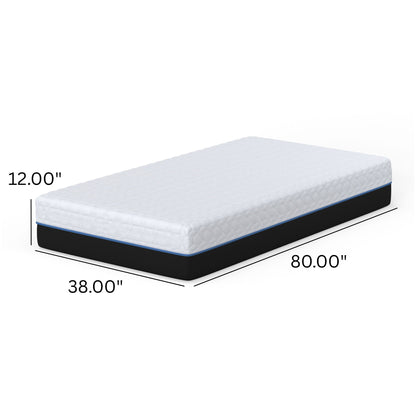 Copper Lux - 12" Soft Memory Foam Mattress With Phase Change Cooling Fabric