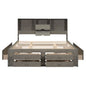 Platform Bed With Storage Headboard And 8 Drawers