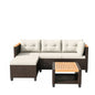 L-Shaped Patio Set With Cushions And Storage Table