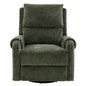 Manual Recliner Massage Chair With Swivel Rocker, 8 Massage Modes, Side Storage Pocket