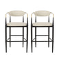 Upholstered Bar Stools With Backs For Kitchen Island (Set of 2)