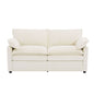 Modern Loveseat Sofa, Upholstered Couch With Side Storage Pockets