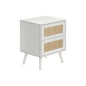 Accent Table & Storage Drawers - White