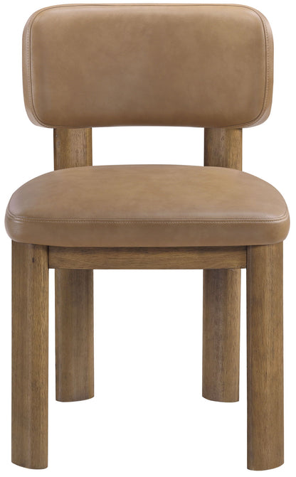 Paloma - Vegan Leather Upholstered Dining Chair (Set of 2) - Brown Frame
