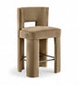 Zuno - Velvet Performance Fabric Upholstered Counter Stool (Set of 2)