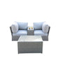 Comfortable Modern Patio Rattan Sectional Set With Cushions
