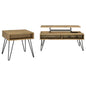 2 Piece Lift Top Coffee And End Table Set With Hairpin Legs - Golden Oak
