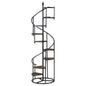8 Shelf Staircase Bookcase Industrial Storage And Scratch Resistant Shelves - Brown