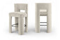 Zuno - Velvet Performance Fabric Upholstered Bar Stool (Set of 2)