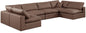 Comfy - 6 Piece Faux Leather Modular Armless Sectional